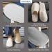 6 Pairs OSTADARRA Spa Slippers - Non Slip, Disposable & Washable - Unisex House Hotel Indoor Slippers in Beige and Gray - Perfect for Guest, Bathroom, Bedroom & Bride - Buy Online on SooperMarket.com