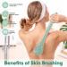 Long Handle Exfoliating Back Shower Brush - Dark Green Body Scrubber - Buy Online on SooperMarket.com