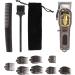 Retro Hair Clippers Kit with Stainless Steel Trimmer Safe Haircut Electric Hair Trimmer with Ergonomic Handle Design Low Noise LED Display - Buy Online on SooperMarket.com