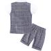 AmzBarley Baby Boys Gentlemans Outfit Suit | Grey Tuxedo Romper Set for Kids | Long/Short Sleeve Dress Shirt, Pants, Vest, Bowtie | Birthday, Party, Holiday | Size 105 (2-3 Years) - Buy Online on SooperMarket.com
