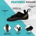 Northcore Climbing Shoes - Lightweight Breathable Men & Women Hiking Shoes - Non-Slip Double Strap Closure Tight-Fitting 44 EU Black - Buy Online on SooperMarket.com