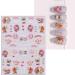 JMEOWIO 6 Sheets 3D Embossed Valentines Day Heart Nail Art Stickers Decals Self-Adhesive 5D Cute Colorful Nail Supplies Nail Art Design Decoration Accessories - Buy Online on SooperMarket.com