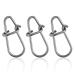 Dr.Fish 50 Pack Crankbait Snaps Stainless Steel Fishing Snaps Duo Lock Lure Snaps Quick Change Fishing Clips Fast Snaps Speed Clips Snap Hook Connector Freshwater Bass Fishing #00-31LB-50 Pack