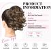 REECHO Short Curly Wavy Ponytail Extension | Clip-in Jaw Clip Pony Hair | Chocolate Brown with Highlights | HP001 - Buy Online on SooperMarket.com