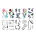 2 Week Flower Semi Permanent Tattoos for Women - 8 Large Sheets & Long-Lasting Juice Upgrade - Realistic Temporary Tattoo Stickers - Set of 10 Sheets - Buy Online on SooperMarket.com