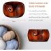 Willbond Wooden Yarn Bowl - Handmade 6x3 inch Knitting & Crochet Holder with Holes for DIY Accessories - Buy Online on SooperMarket.com