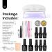Beetles Candy Land Gel Nail Polish Kit with Light - Pastel Colors Set | UV LED Lamp, Base & Top Coat for DIY Home Manicure - Buy Online on SooperMarket.com