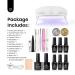 Beetles Gel Nail Polish Kit - Coffee Cafe Collection | Brown Neutral Beige Mauve Color | Soak Off UV LED Lamp | Base Top Coat | DIY Manicure Set for Women - Buy Online on SooperMarket.com