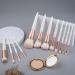 EVRCHEGIA 12pcs White Makeup Brush Set - Premium Eye Shadow, Eyebrows, Eyeliner, Concealer, Lip Liner & Foundation Brushes - Cruelty-Free Synthetic Fiber Bristles - Travel-Friendly - Buy Online on SooperMarket.com