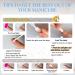 KXAMELIE Medium Length Nude White Swirls Almond Press on Nails - Salon Perfect Stick on Fake Nails for Women - Buy Online on SooperMarket.com