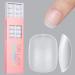 AILLSA Extra Short Oval Nail Tips - 240 PCS Upgraded Matte Soft Gel Full Cover Round Nail Tips No Filed Pre-shaped Clear Acrylic False Gelly Nail Tips for DIY Press On Nails 15 Sizes Ultra Short Oval 240PCS