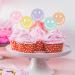 Whaline 36Pcs Preppy Smile Face Cupcake Toppers 6 Designs Paper Cake Decor Cute Cupcake Picks for Y2K Bachelorette Birthday Party Supplies Photo Booth Props - Buy Online on SooperMarket.com