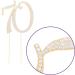 70 Cake Topper for 70th Birthday or Anniversary Gold Crystal Rhinestone Decoration (Gold) - Buy Online on SooperMarket.com