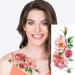 PHOGARY 24pc Women Temporary Tattoos - Large Flowers, Bright Colors, Waterproof Body Art Stickers - Buy Online on SooperMarket.com