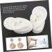Pair of Human Ear Model Silicone Mold for Jewelry and Body Stencils - White Medium - Buy Online on SooperMarket.com