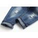KIDSCOOL SPACE Baby Girl Boy Slim Jeans | Elastic Waist Ripped Denim Pants | 6-12 Months | Blue - Buy Online on SooperMarket.com