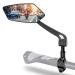 Xcel rim - Bicycle mirror Extra large mirror surface | impact -resistant real glass |Bicycle mirror for handlebar ebike |Return mirror bicycle mirror for e-bike bicycle backing mirror foldable (left)
