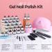 Modelones 28 Colors Gel Nail Kit with 48W Nail Lamp - DIY Home Nail Curing Set for Women in Orange Red - Buy Online on SooperMarket.com