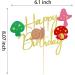 Arthsdite 1Pc Mushroom Cake Topper Mushroom Birthday Cake Decorations for Girls Boys Mushroom Snail Happy Birthday Decorations Theme Party Supplies - Buy Online on SooperMarket.com