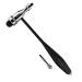 MDF Tromner Neurological Reflex Hammer with Built-in Brush for cutaneous and Superficial responses - Light - HDP Handle - Free-Parts-for-Life & Lifetime Warranty - Black (MDF555P-11) Black-hdp Handle