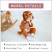 Cooky.D Unisex Winter Animal Hooded Baby Romper | Brown | 6-12 Months - Buy Online on SooperMarket.com