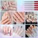 5 Pcs Professional Nail Art Liner Brushes Set - Painting, Design, Point Drill Drawing - Thin Brush Pen Kit 6/9/12/18/24mm - Buy Online on SooperMarket.com