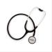 Hopkins Stainless Steel Dual-Head Stethoscope Precise Acoustics Internal Spring Binaurals No-Chill Rims Black