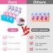Molain 8 Pack Gel Nail Polish Toe Spacers - Silicone Separators for Overlapping Toes Hammer Toe Relief - Transparent Pink Blue & Purple - Buy Online on SooperMarket.com