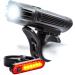 Bike Lights for Night Riding, USB Rechargeable Shark 300 Ultra Bright LED Bike Lights Front and Back Safety Tail Light Included, Bicycle Light Compatible with Mountain, Road, Kids & City Bicycles
