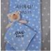 BotoBaby Personalized Baby Gift Set - Custom Embroidered Blanket & Comforter for Birth/Baptism - Blue Teddy Bear - Buy Online on SooperMarket.com