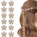 12Pcs Flower Hair Clips Mini Pearl Hair Claw Clips Small White Flower Hair Clip Barrette Fashion Bang Hair Accessories for Women Girls Wedding Birthday Party Favor