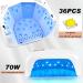 Linssy 72W UV LED Nail Lamp for Gel Nails - Professional Nail Lamp with 4 Timer Settings and LCD Display - Buy Online on SooperMarket.com
