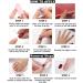 Runrayay Blue Press-On Nails - 24 Full Cover Acrylic Nail Set for Beginners | International Shipping - Buy Online on SooperMarket.com