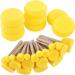 Hapeper 28 Pieces Round Sponge Brush  Artist Painting Foam Sponge for Watercolor  Crafts  Face Painting