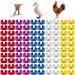 Taicols 100 16mm Chicken Recognition Leg Straps 5 Colors Chicken Foot Labels Ducks Pigeons Guinea Pigs Geese Poultry (16mm)
