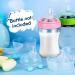 Variable Flow Silicone Baby Bottle Nipples - Set of 4 | Wide-Neck Design, Fits 7cm Diameter Bottles | Ideal for Babies Over 6 Months | Duckbill Cross Shape - Buy Online on SooperMarket.com