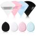 WLLHYF 4 Pieces Triangle Powder Puff 4 Pieces Mini Finger Makeup Sponges Puff With Strap Velour Powders Puffs for Mineral Powder Cosmetic Loose Powder Body Powder Wet Dry Foundation Beauty Tool