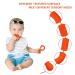 Silicone Teething Tubes Straws 2 Pack for Babies 3-12 Months - Orange P & Q Shape Sensory Chew Toys for ADHD & Autism - Buy Online on SooperMarket.com