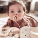 Kowlone Koala Bear Silicone Dummy Clip | Binky Holder Set for Teething Baby | 1-Piece Design | Pink/Grey/Blue - Buy Online on SooperMarket.com