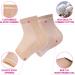 Xaena 3 Pairs of Moisturising Socks Gel Heel Socks Soft Ventilating Gel Heel Socks Open Toe Socks for Dry Hard Cracked Skin Moisturising Day Night Care Skin (Skin) - Buy Online on SooperMarket.com