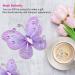 24pcs Purple Christmas Butterfly Ornaments - Glitter Mesh Wire Decor for Wedding Party, Clothing, Wall & Tree DIY Supplies - Buy Online on SooperMarket.com