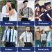 Aoowu Adjustable 2.5 cm Braces with Fly for Men & Women - Durable Black with 3 Metal Clips | Stylish & Functional - Buy Online on SooperMarket.com