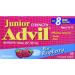 Junior Strength Advil (20 Count Blue Raspberry Flavour) Ibuprofen Chewable Tablets Fever Relief Blue Raspberry 20 Count (Pack of 1)
