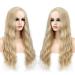 SHINYSHOW 26 Blond 613 Long Wavy Wig | Middle Part Synthetic Halloween Cosplay Wig for Women - Buy Online on SooperMarket.com