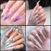 360Pcs Clear XXXL Stiletto Acrylic Nail Tips - Professional Full Cover Fake Nails - Nail Extension Kit for Salon & Home DIY Nail Art - 12 Sizes - Buy Online on SooperMarket.com