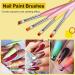 Saviland 12pcs Professional Nail Art Brush Set for DIY Gel Nail Design - Double-End Dotting & Painting Brushes for Nail Extension, Liner, & Pens - Buy Online on SooperMarket.com