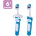 MAM Baby's Brush Set (2 Training Toothbrushes 1 Safety Shield) Baby Toothbrushes with Brushy the Bear Interactive App For Boy 5+ Months Blue - Buy Online on SooperMarket.com