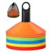25 Pcs Pro Disc Cones - 5 Colors Agility Soccer Cones with Carry Bag and Holder for Training, Football, Kids, Sports, Field Cone Markers (5 Per Color)