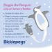 Bickiepegs Peggie the Penguin Sensory Bite Toy | Dental Aid for Babies & Toddlers | Front Gray & White Clip-On Teether - Buy Online on SooperMarket.com