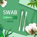 Organic Cotton Swabs with Wooden Sticks 200 Pcs Pack - Biodegradable Bamboo Spiral Head Qtips for Ears and Makeup - Buy Online on SooperMarket.com